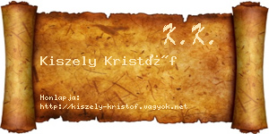 Kiszely Kristóf névjegykártya